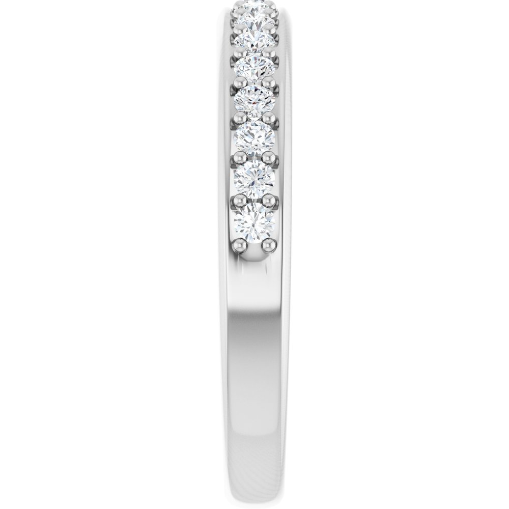 14K White Gold 1/3 CTW Lab-grown Diamond Wedding or Anniversary Band 5C
