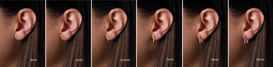 14K Yellow Gold Endless Hoop Earrings - Classic Thin Tube Hoop Earrings (10mm-24mm) 5C