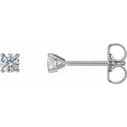 1/5 CTW Natural Diamond Stud Earrings G-H 14K Yellow or White Gold Martini Setting 5C