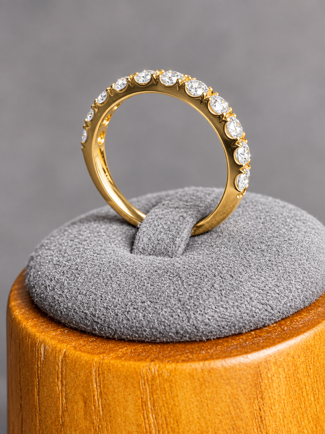1.23 CTW French-Set Lab-Grown Diamond Band in 14K Yellow Gold | DEF VS–VVS