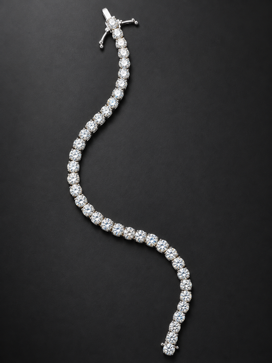9 CTW Lab-Grown Diamond Tennis Bracelet – IGI Report| 10K White Gold 6.5 Inch