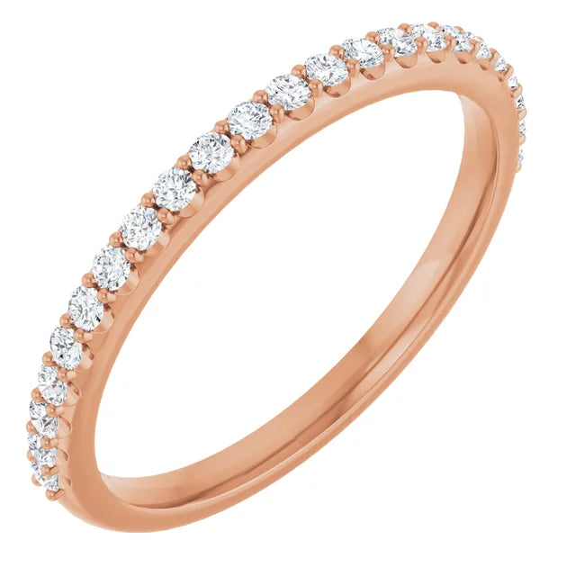 14K Yellow Gold 1/4 CTW Natural Diamond Wedding or Anniversary Band 5C