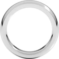 White Gold Comfort-Fit Half Round Band 5C High Polish