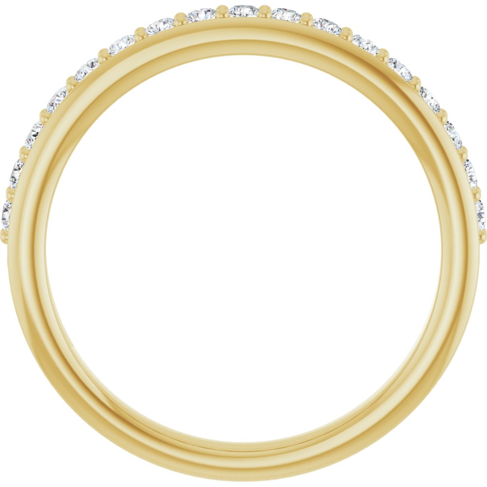 14K Yellow Gold 1/3 CTW Lab-grown Diamond Wedding or Anniversary Band 5C