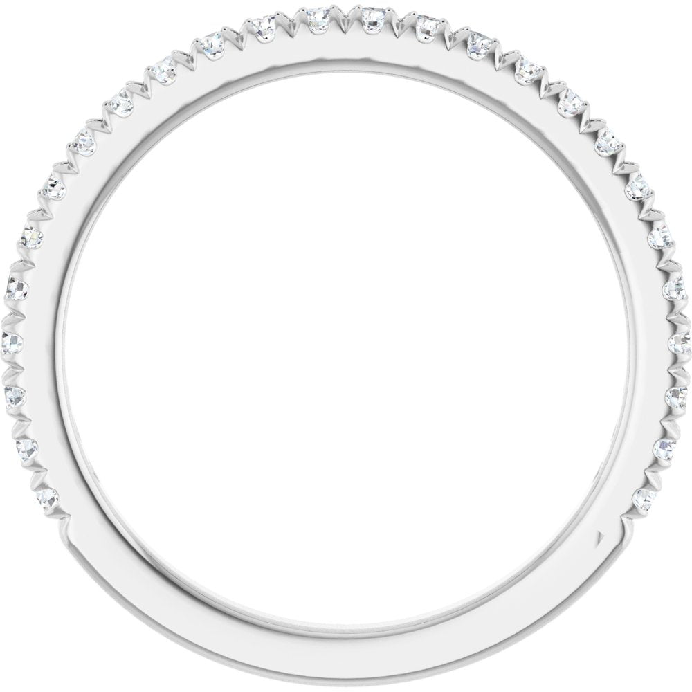 14K Gold 1/2 CTW Natural Diamond French-Set Wedding or Anniversary Band 5C