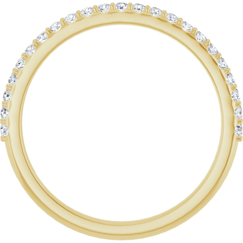 14K Yellow Gold 1/4 CTW Natural Diamond Wedding or Anniversary Band 5C