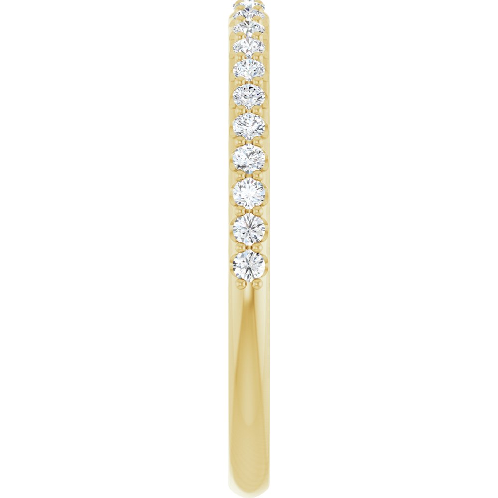 14K Yellow Gold 1/4 CTW Natural Diamond Wedding or Anniversary Band 5C