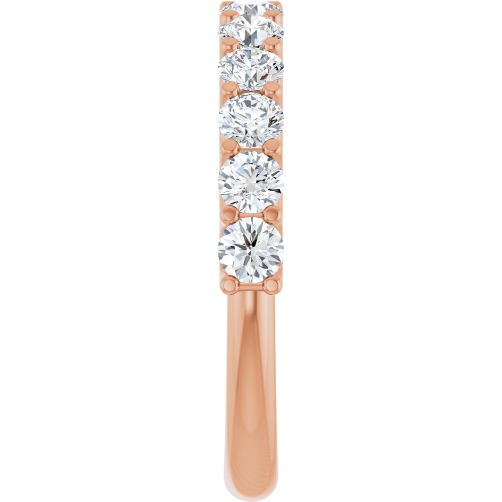 14K Gold 1 CTW Lab-Grown Tessellated Diamond Anniversary Band Yellow or Rose Gold 5C