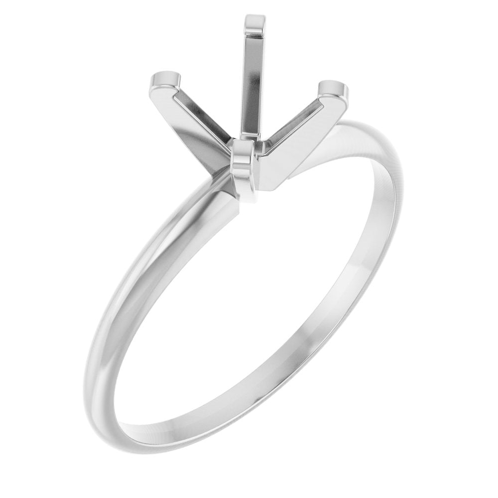 14K Gold Solitaire Engagement Ring Setting for Round, Square, or Cushion Diamond 5C