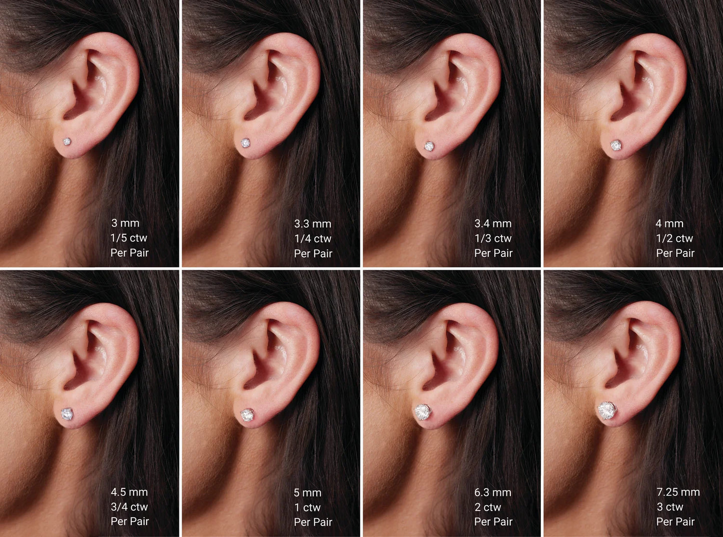 1.50 CTW GIA Natural Diamond Stud Earrings - Round Brilliant H VS - 14K Gold 4-Prong Martini Setting - Classic Diamond Studs 5C