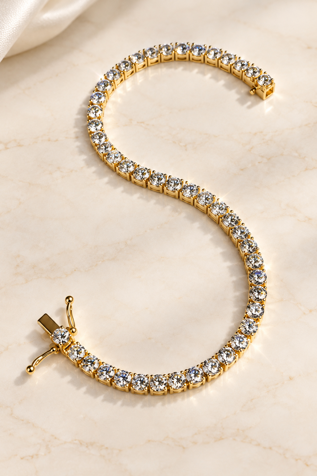 6.03 CTW Lab-Grown Diamond Tennis Bracelet – 10K Yellow Gold | D–E Color, VS–VVS Clarity | IGI Certified
