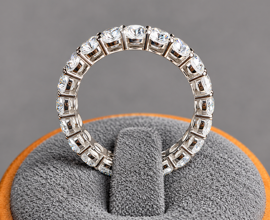 1.60 CTW Lab-Grown Diamond Eternity Band in 10K White Gold – IGI Certified - Size 7