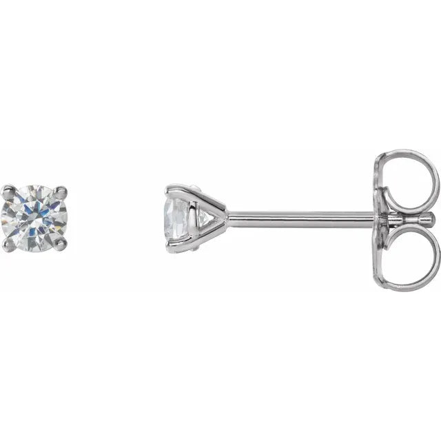 1/5 CTW Natural Diamond Stud Earrings G-H 14K Yellow or White Gold Martini Setting 5C