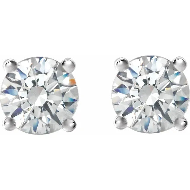 1/5 CTW Natural Diamond Stud Earrings G-H 14K Yellow or White Gold Martini Setting 5C