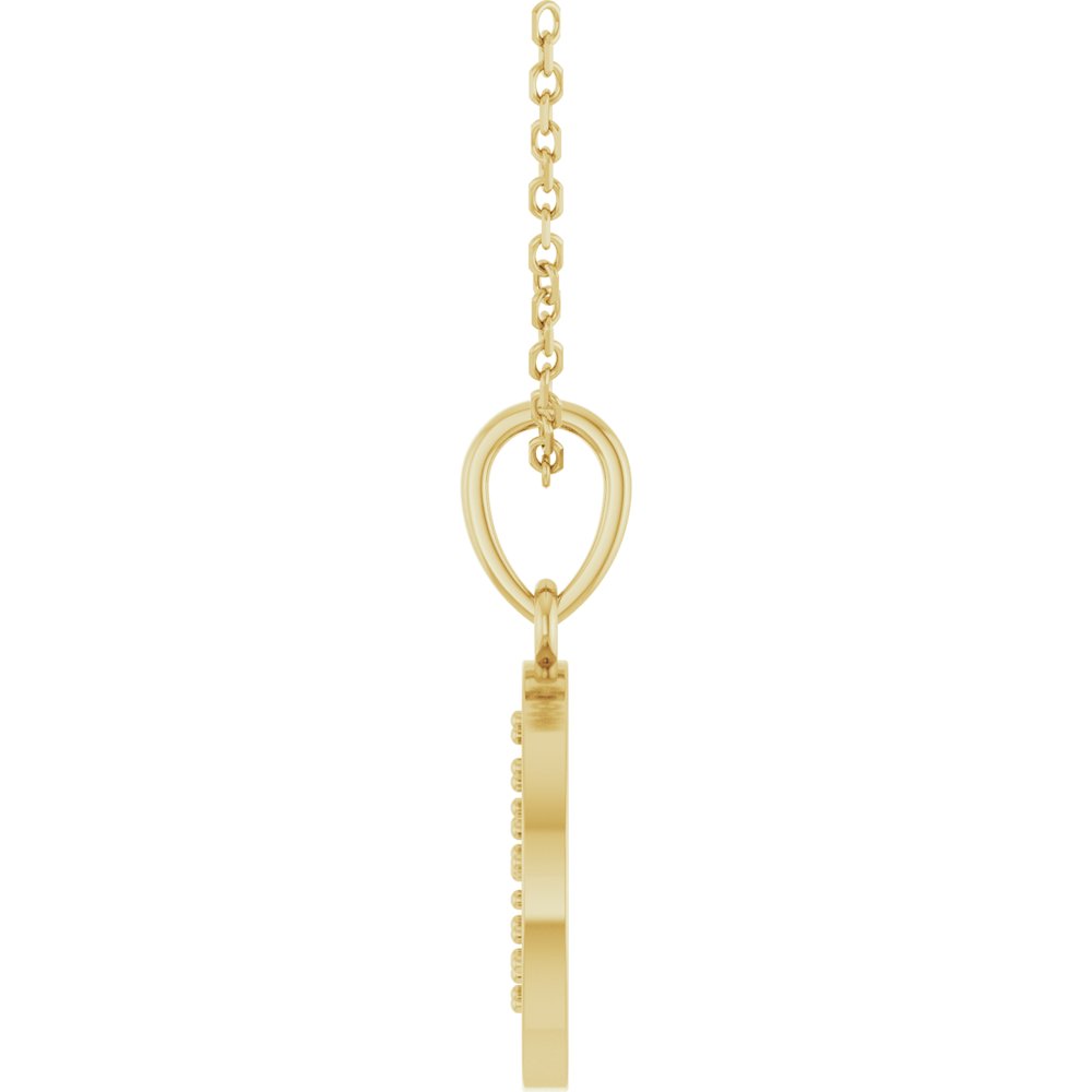 14K Yellow Gold Round Family Tree Birthstone Necklace Custom (1-5 Stones) 5C