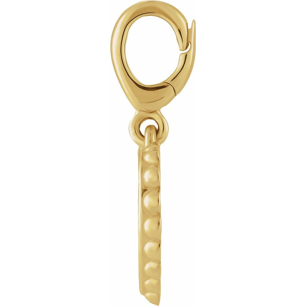 14K Yellow Gold Engravable Heart Charm/Pendant 5C