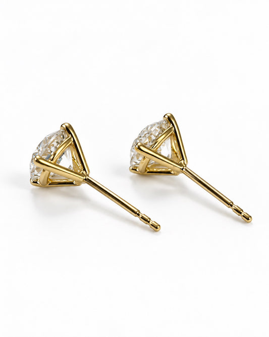 1.90 CTW D VS1 Lab-Grown Diamond Stud Earrings – IGI Certified | 4-Prong Martini