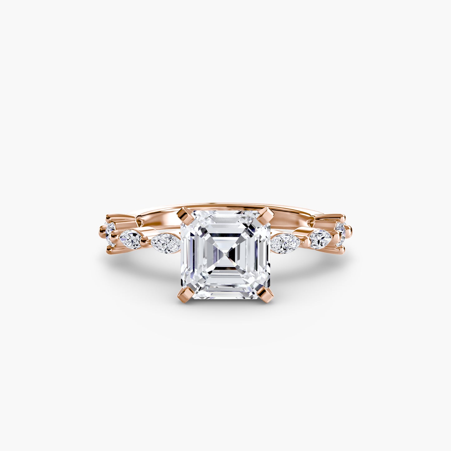 Solitaire Engagement Ring with Eternity Pavé Band