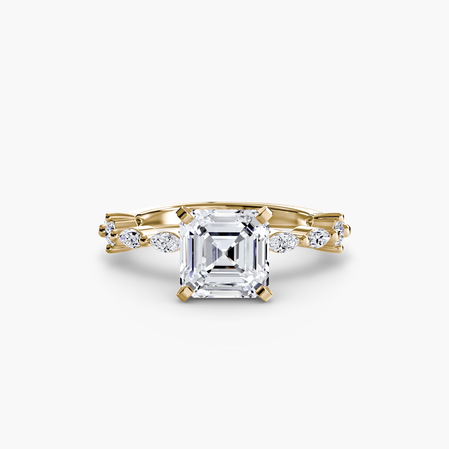 Solitaire Engagement Ring with Eternity Pavé Band