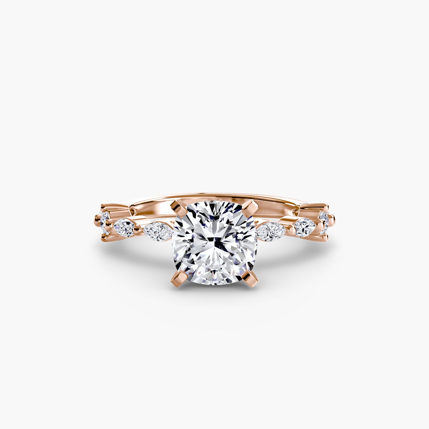 Solitaire Engagement Ring with Eternity Pavé Band