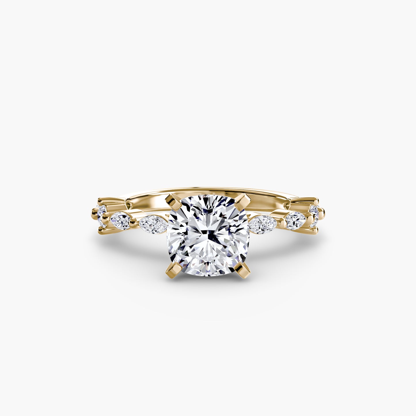 Solitaire Engagement Ring with Eternity Pavé Band