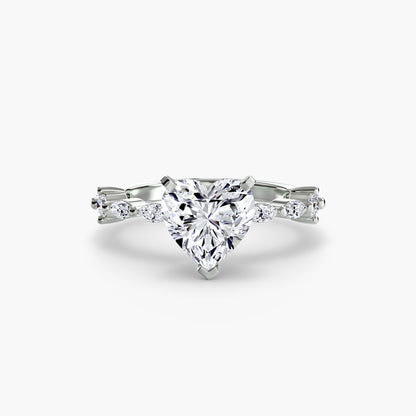 Solitaire Engagement Ring with Eternity Pavé Band