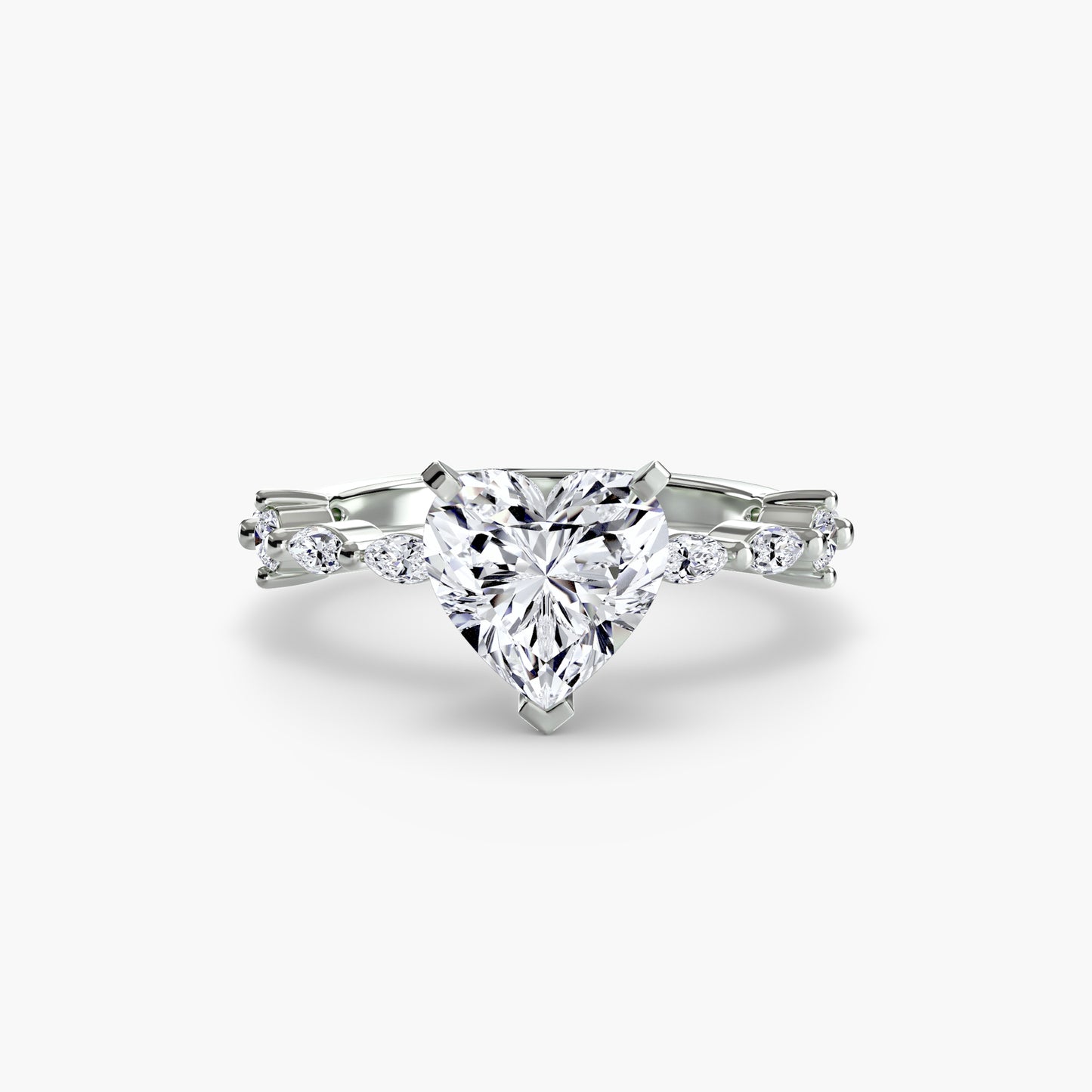 Solitaire Engagement Ring with Eternity Pavé Band