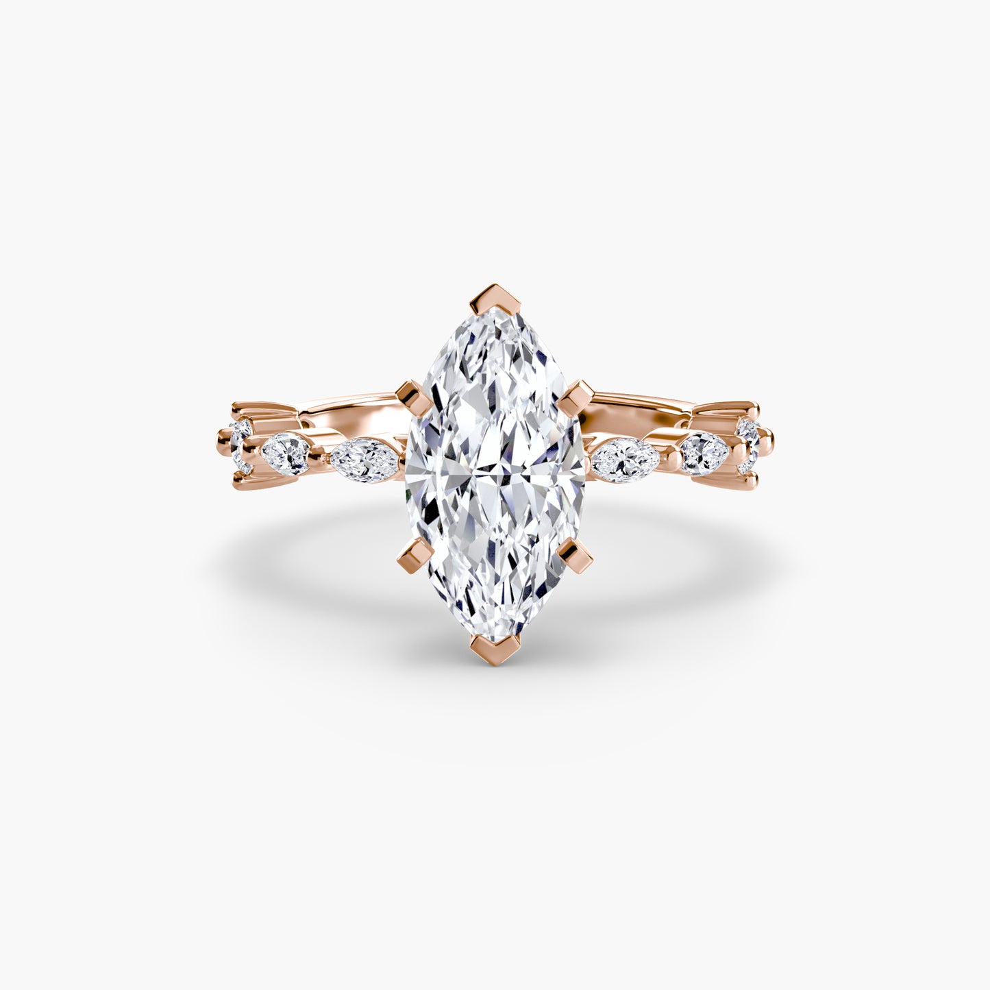 Solitaire Engagement Ring with Eternity Pavé Band