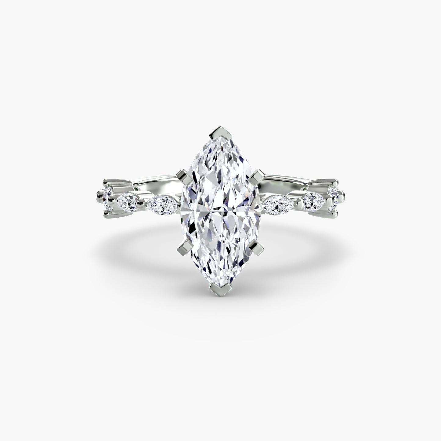 Solitaire Engagement Ring with Eternity Pavé Band