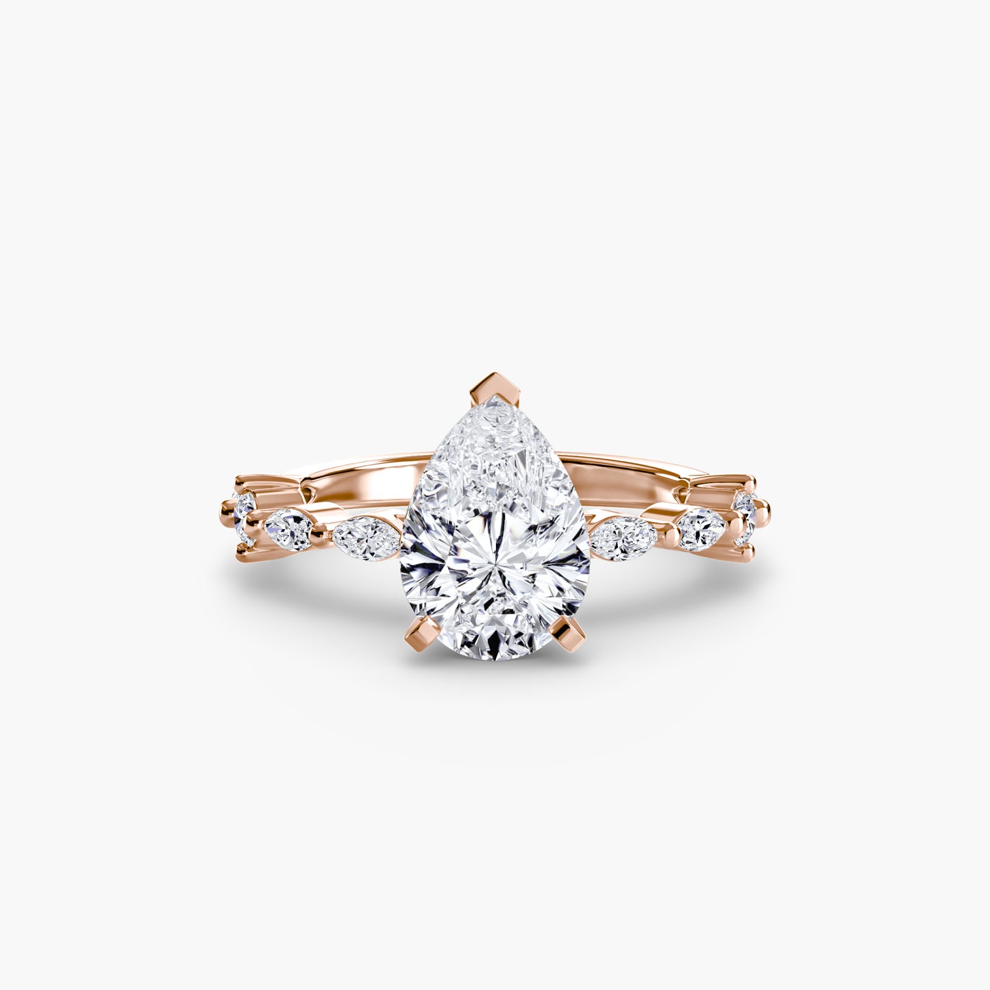 Solitaire Engagement Ring with Eternity Pavé Band