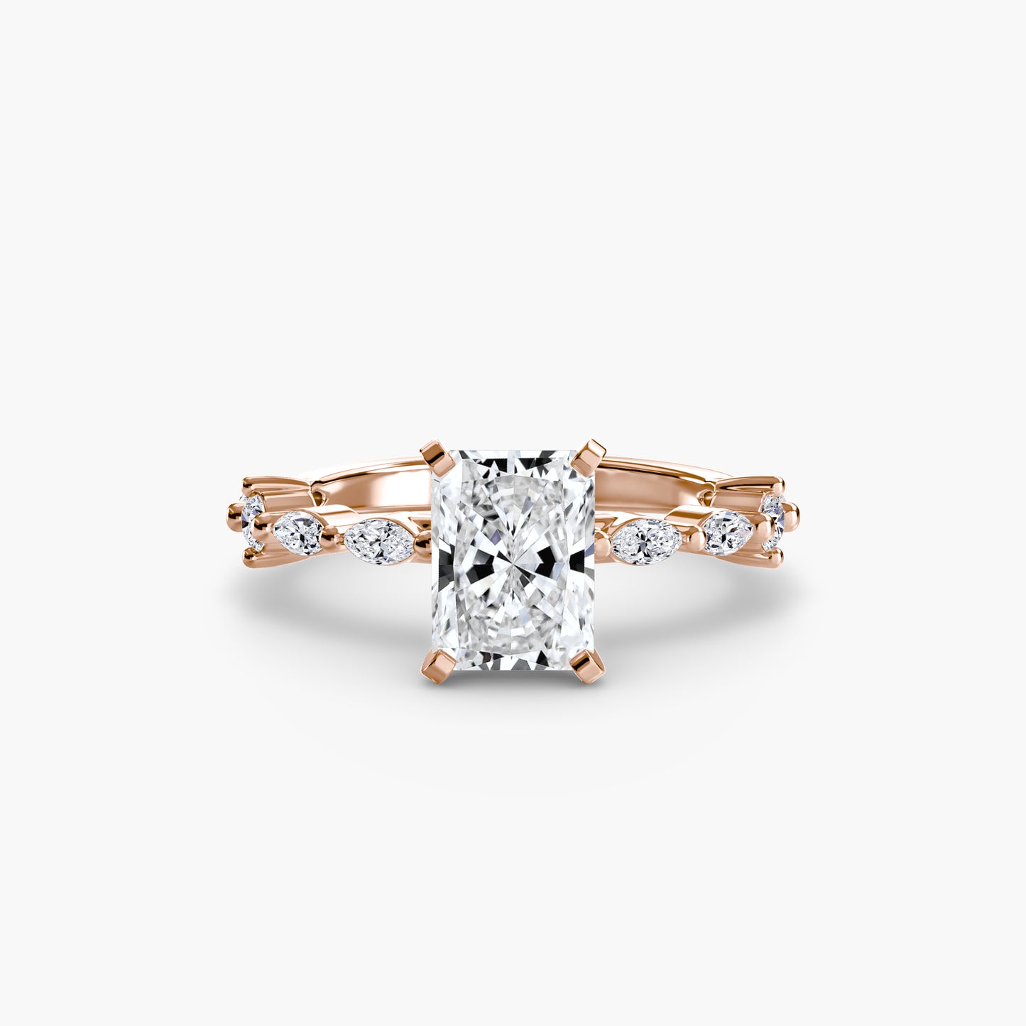 Solitaire Engagement Ring with Eternity Pavé Band