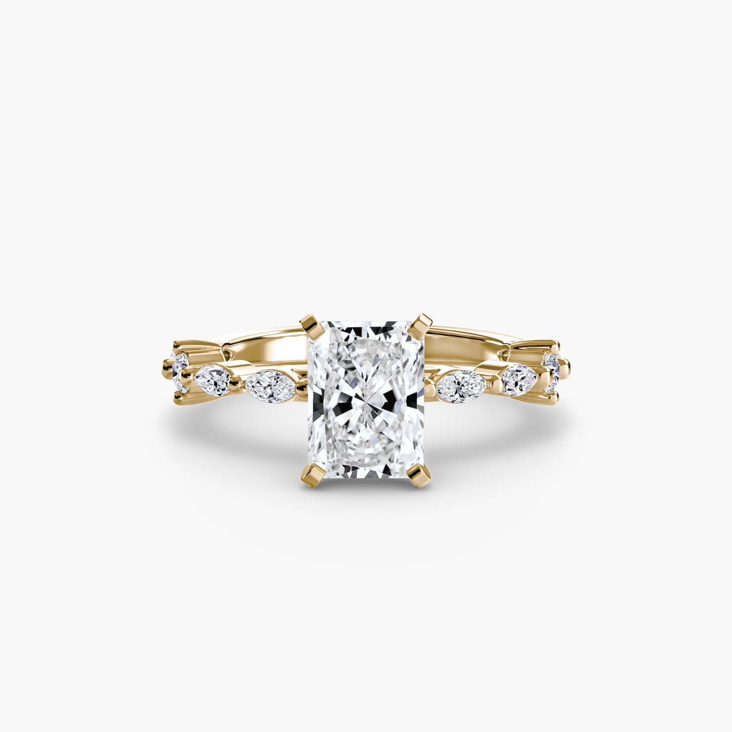Solitaire Engagement Ring with Eternity Pavé Band