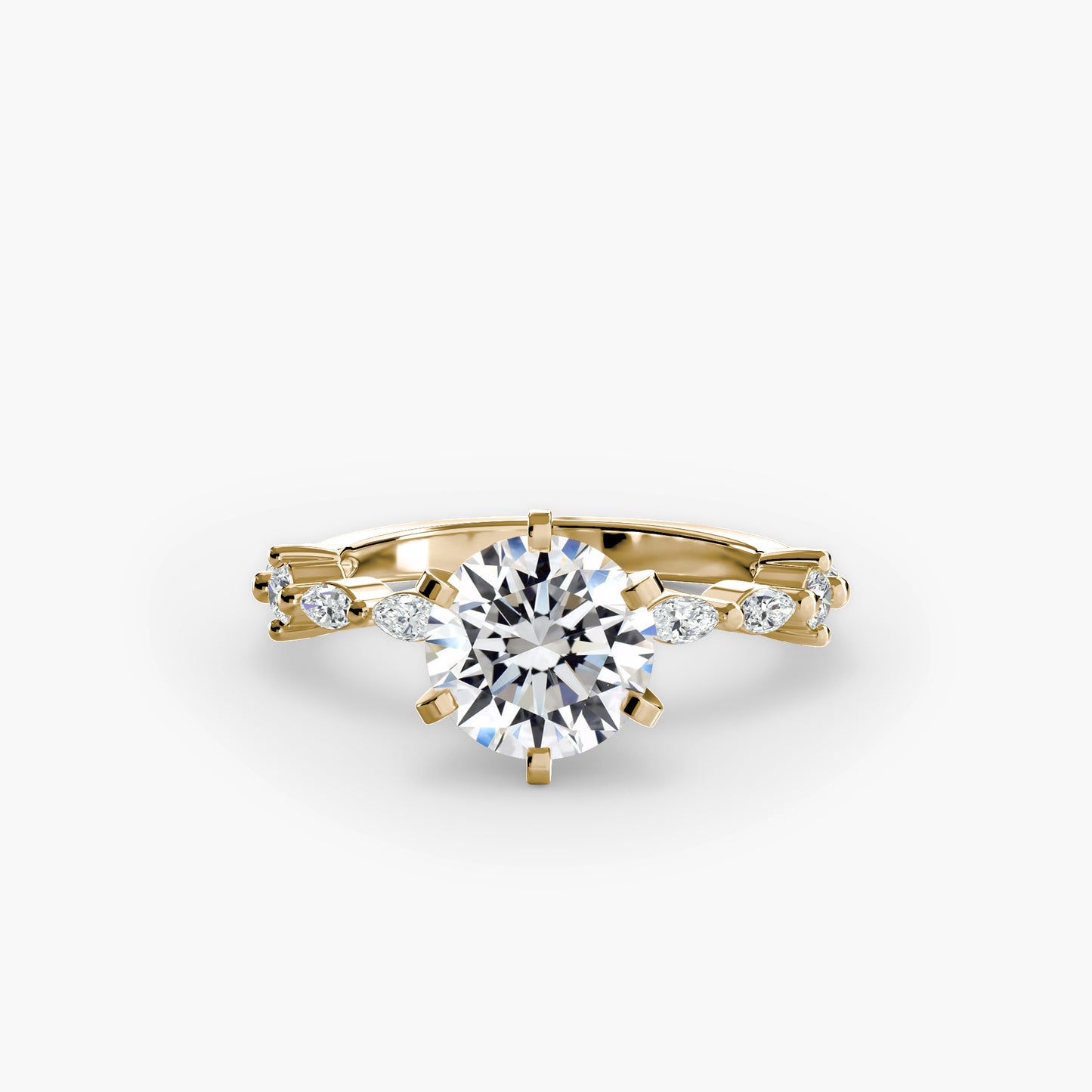 Solitaire Engagement Ring with Eternity Pavé Band