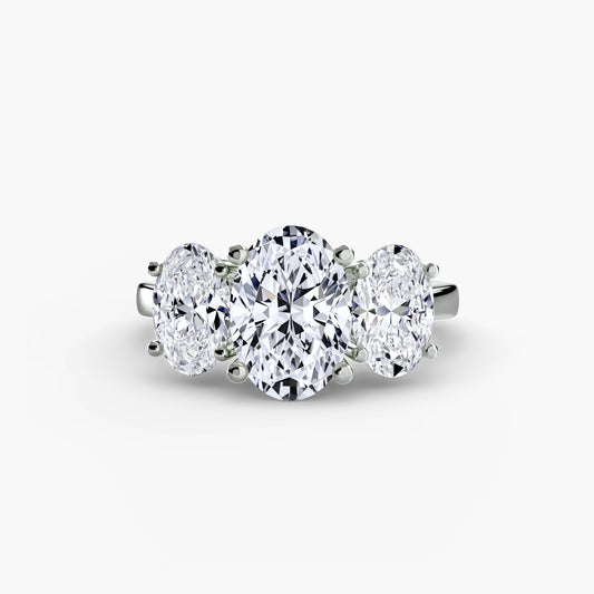 Oval Trilogy Engagement Ring