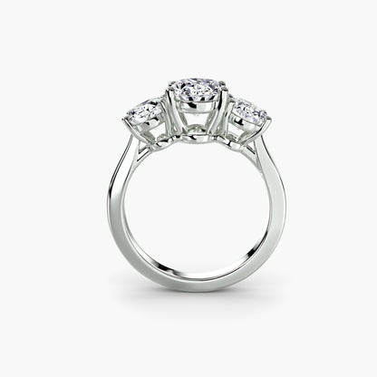 Oval Trilogy Engagement Ring