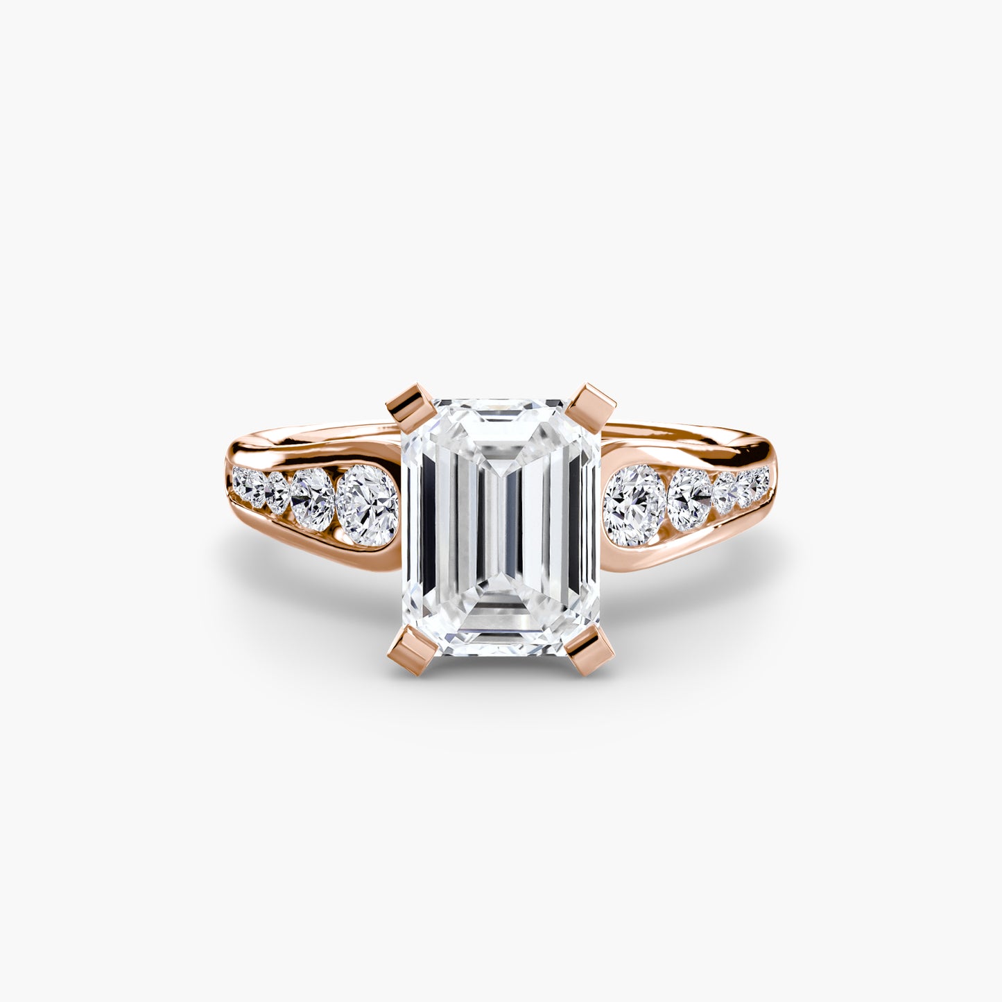 Solitaire Engagement Ring with Pavé Band - 2.3mm