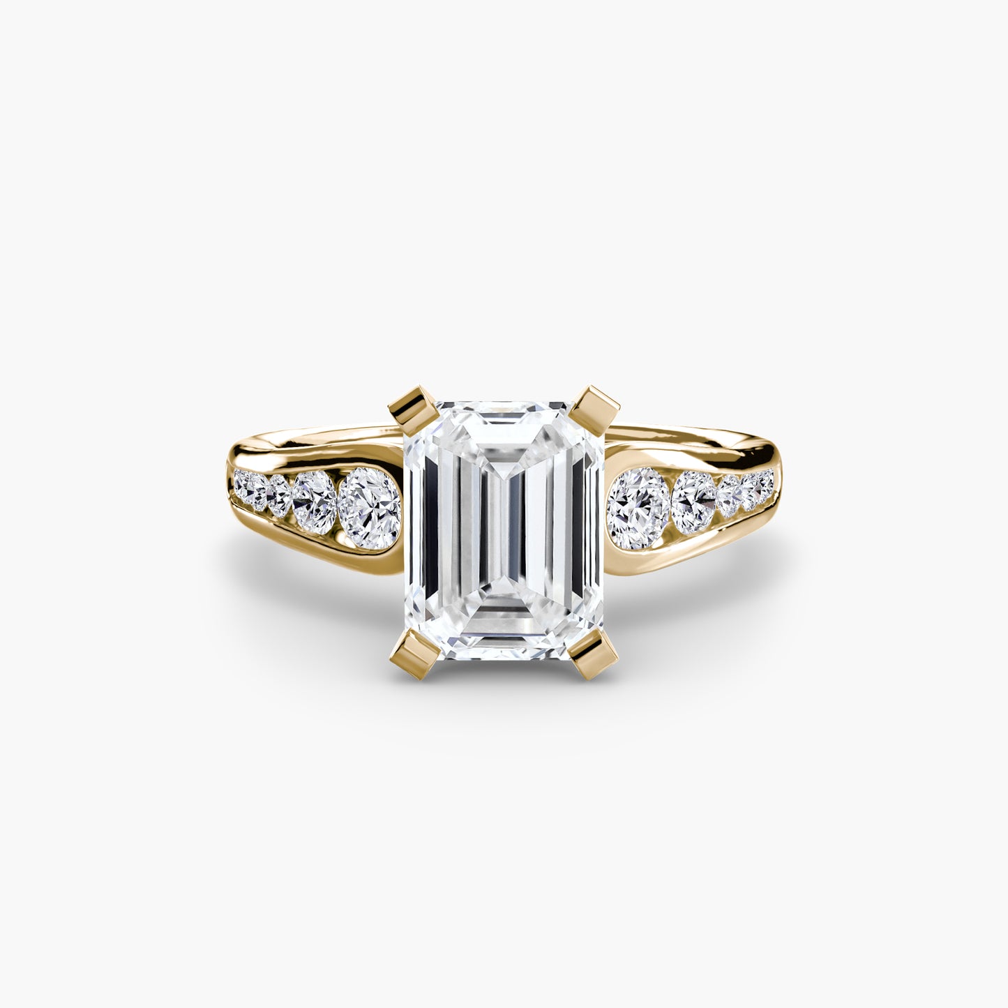 Solitaire Engagement Ring with Pavé Band - 2.3mm