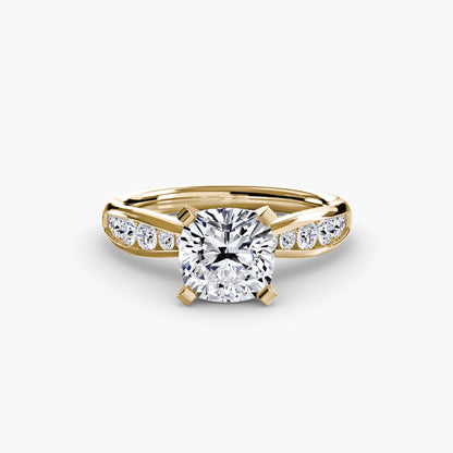 Solitaire Engagement Ring with Pavé Band - 2.3mm