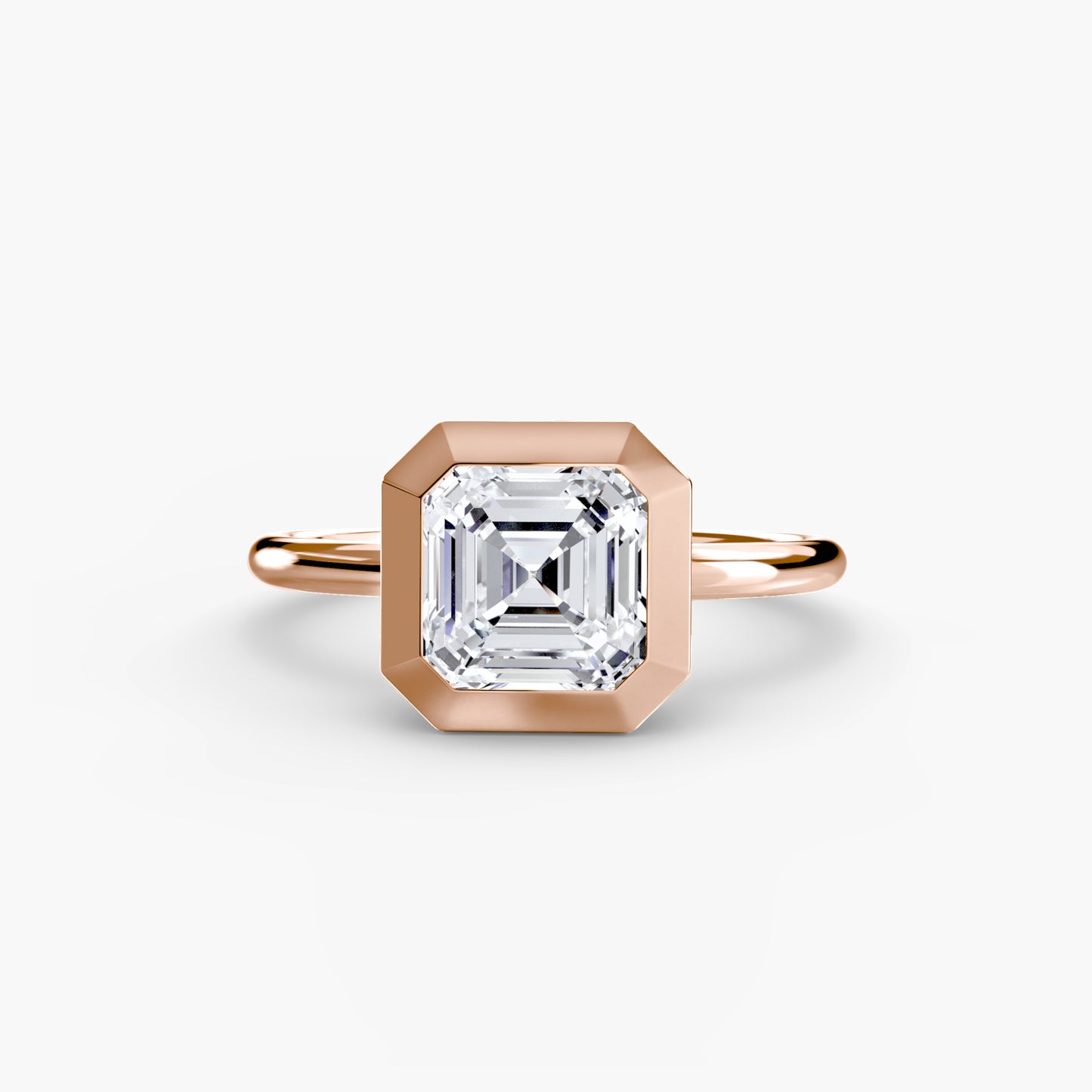Bezel Set Solitaire Engagement Ring - 1.8mm