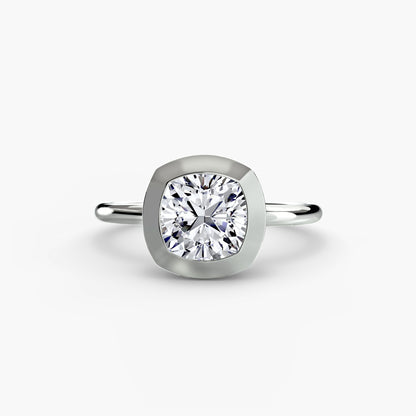 Bezel Set Solitaire Engagement Ring - 1.8mm