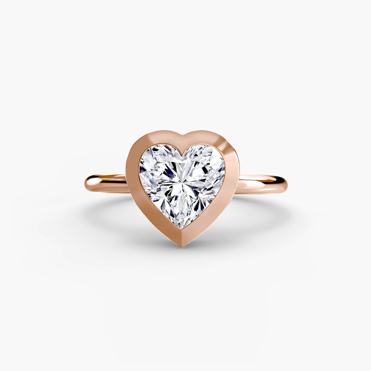 Bezel Set Solitaire Engagement Ring - 1.8mm