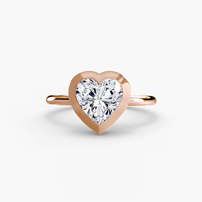 Bezel Set Solitaire Engagement Ring - 1.8mm
