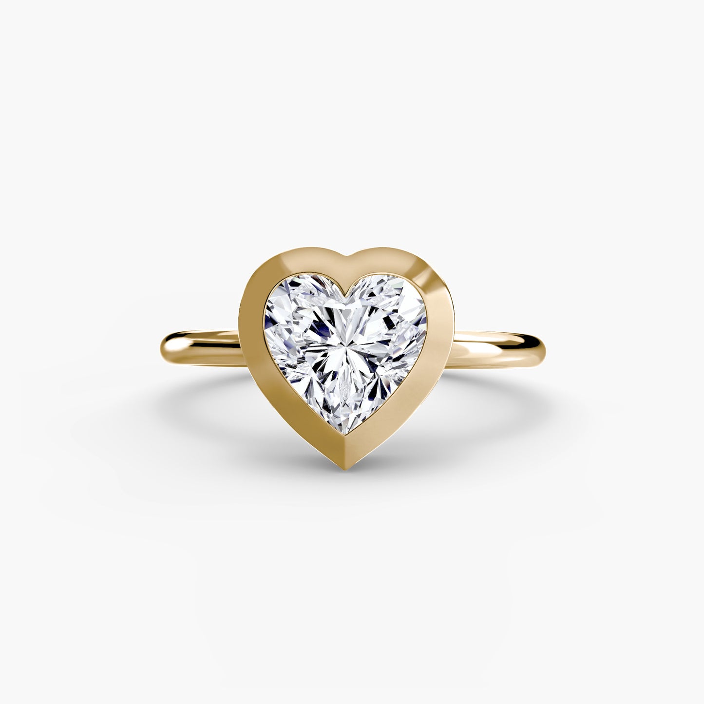 Bezel Set Solitaire Engagement Ring - 1.8mm
