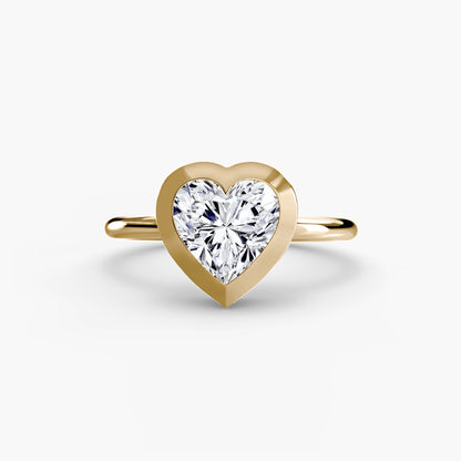 Bezel Set Solitaire Engagement Ring - 1.8mm
