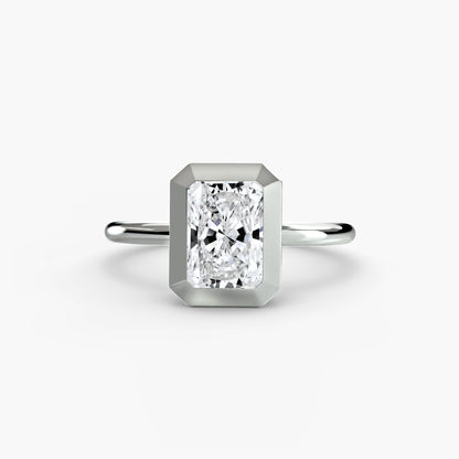 Bezel Set Solitaire Engagement Ring - 1.8mm