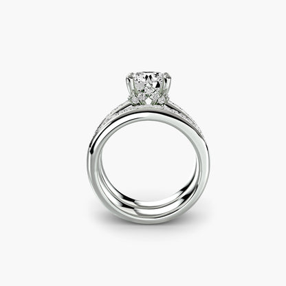 Baguette Channel Solitaire Engagement Ring - 3.6mm