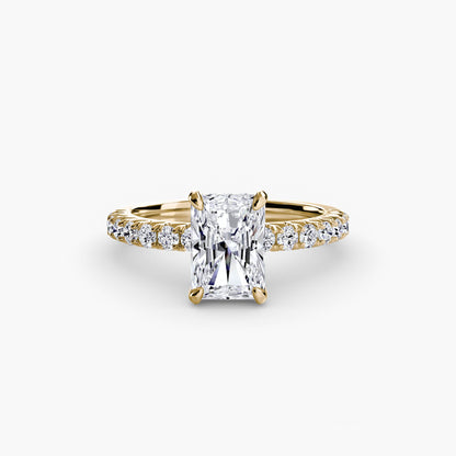 Solitaire Engagement Ring with Pavé Band - 2.3mm