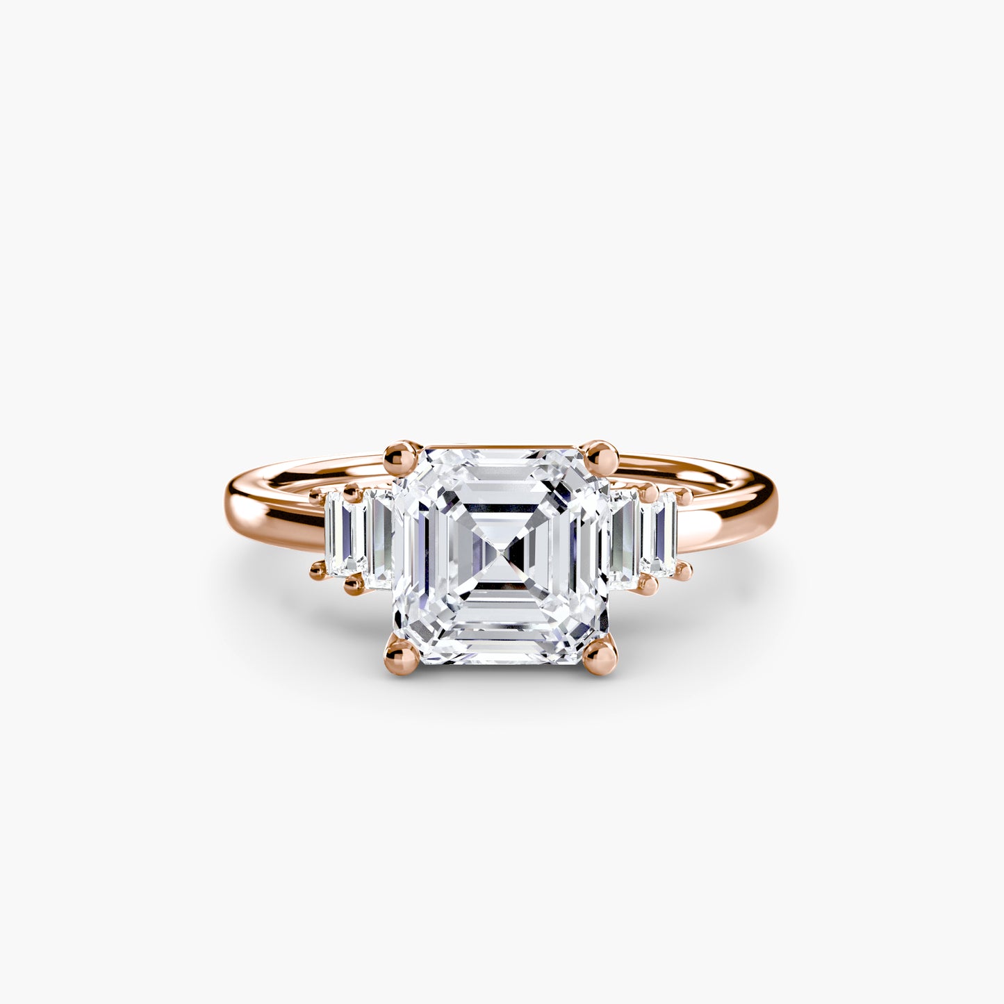 Baguette Accent Solitaire Engagement