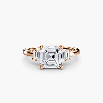Baguette Accent Solitaire Engagement