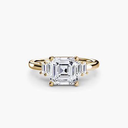 Baguette Accent Solitaire Engagement